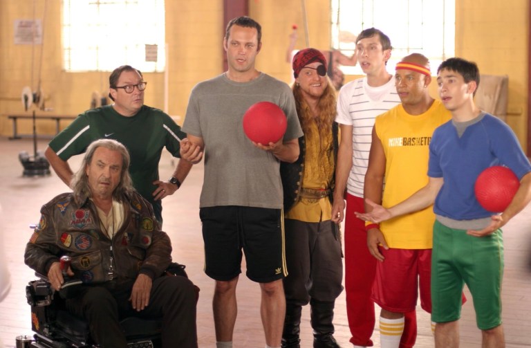 Vince Vaughn, Rip Torn, Justin Long, Joel David Moore, Stephen Root, Alan Tudyk, and Chris Williams in Dodgeball: A True Underdog Story (2004)