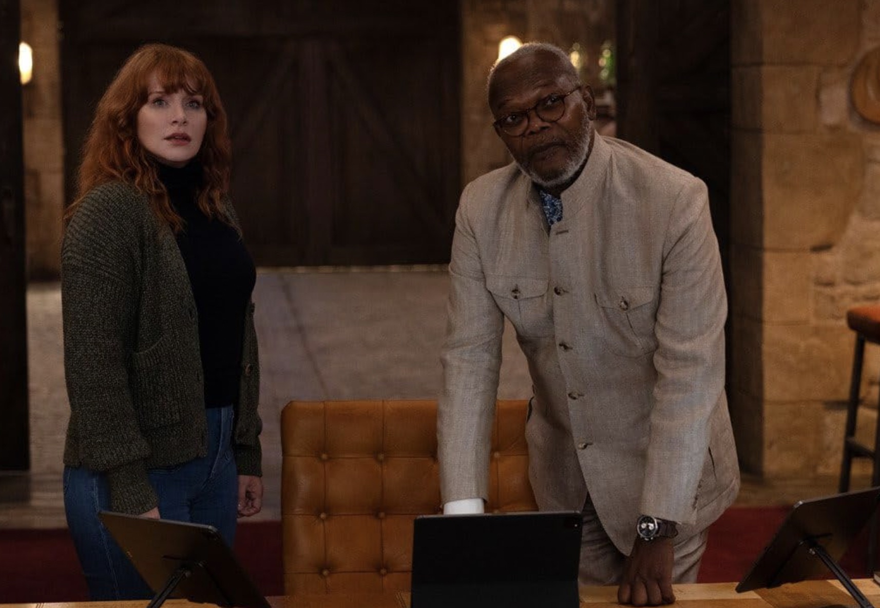 Samuel L. Jackson and Bryce Dallas Howard in Argylle (2024)