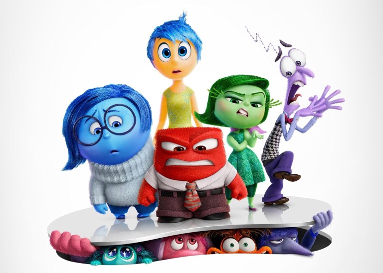 Lewis Black, Tony Hale, Liza Lapira, Amy Poehler, Phyllis Smith, and Maya Hawke in Inside Out 2 (2024)