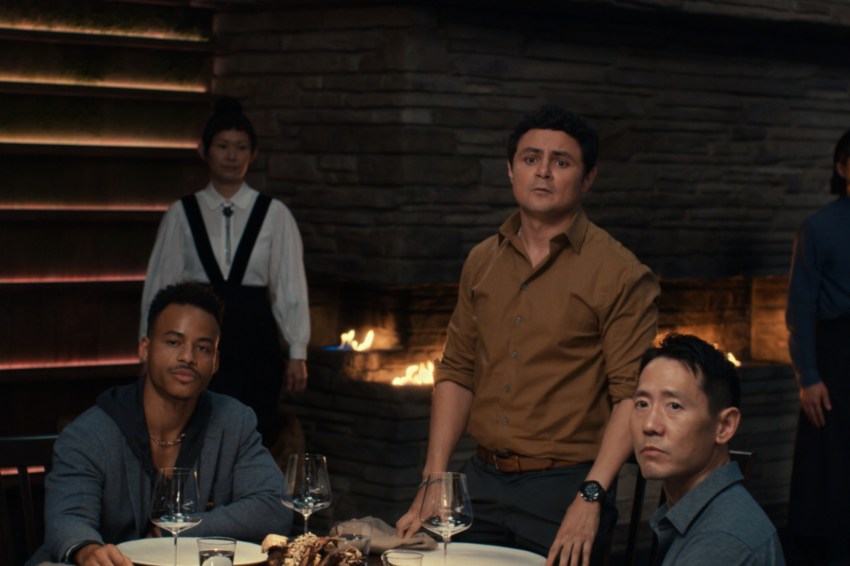 Mark St. Cyr, Arturo Castro, and Rob Yang in The Menu (2022)