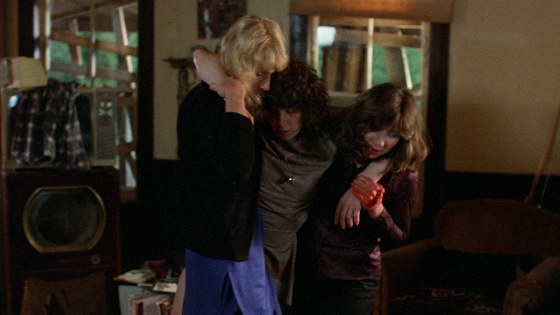 Tiana Pierce, Deborah Luce, and Nancy Hendrickson in Mother's Day (1980). Tiana Pierce, Deborah Luce, and Nancy Hendrickson in Mother's Day (1980).